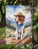 Welsh Springer Spaniel Cowboy Welcome Garden Flag Mailbox Flag Decorative Yard Flag Banner Outside Patio Artwork Yard Flower Beds, Garden Size
