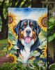 Bernese Mountain Dog in Sunflowers Garden Flag Mailbox Flag Decorative Yard Flag Banner Outside Patio Artwork Yard Flower Beds, Garden Size