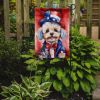 Maltipoo Patriotic American Garden Flag Mailbox Flag Decorative Yard Flag Banner Outside Patio Artwork Yard Flower Beds, Garden Size, Multicolor