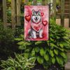 Alaskan Malamute My Valentine Garden Flag Mailbox Flag Decorative Yard Flag Banner Outside Patio Artwork Yard Flower Beds, Garden Size, Multicolor