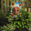 Nova Scotia Duck Toller in Sunflowers Garden Flag Mailbox Flag Decorative Yard Flag Banner Outside Patio Artwork Yard Flower Beds, Garden Size