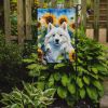 American Eskimo in Sunflowers Garden Flag Mailbox Flag Decorative Yard Flag Banner Outside Patio Artwork Yard Flower Beds, Garden Size, Multicolor
