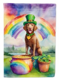 Chesapeake Bay Retriever St Patrick's Day Garden Flag Mailbox Flag Decorative Yard Flag Banner Outside Patio Artwork Yard Flower Beds, Garden Size