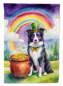 Border Collie St Patrick's Day Garden Flag Mailbox Flag Decorative Yard Flag Banner Outside Patio Artwork Yard Flower Beds, Garden Size, Multicolor