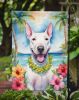 Bull Terrier Luau Garden Flag Mailbox Flag Decorative Yard Flag Banner Outside Patio Artwork Yard Flower Beds, Garden Size, Multicolor