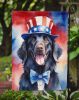 Flat-Coated Retriever Patriotic American Garden Flag Mailbox Flag Decorative Yard Flag Banner Outside Patio Artwork Yard Flower Beds, Garden Size