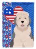 Old English Sheepdog USA American Garden Flag Mailbox Flag Decorative Yard Flag Banner Outside Patio Artwork Yard Flower Beds, Garden Size, Multicolor