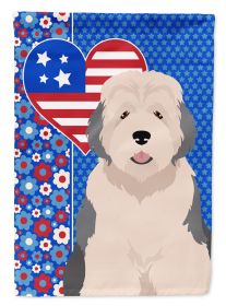 Old English Sheepdog USA American Garden Flag Mailbox Flag Decorative Yard Flag Banner Outside Patio Artwork Yard Flower Beds, Garden Size, Multicolor