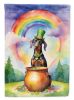 Doberman Pinscher St Patrick's Day Garden Flag Mailbox Flag Decorative Yard Flag Banner Outside Patio Artwork Yard Flower Beds, Garden Size