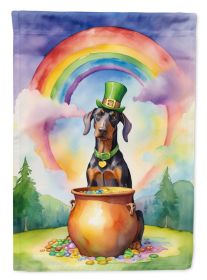 Doberman Pinscher St Patrick's Day Garden Flag Mailbox Flag Decorative Yard Flag Banner Outside Patio Artwork Yard Flower Beds, Garden Size