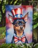 Miniature Pinscher Patriotic American Garden Flag Mailbox Flag Decorative Yard Flag Banner Outside Patio Artwork Yard Flower Beds, Garden Size