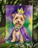 Norfolk Terrier King of Mardi Gras Garden Flag Mailbox Flag Decorative Yard Flag Banner Outside Patio Artwork Yard Flower Beds, Garden Size