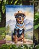 Rottweiler Cowboy Welcome Garden Flag Mailbox Flag Decorative Yard Flag Banner Outside Patio Artwork Yard Flower Beds, Garden Size, Multicolor