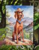 Redbone Coonhound Cowboy Welcome Garden Flag Mailbox Flag Decorative Yard Flag Banner Outside Patio Artwork Yard Flower Beds, Garden Size, Multicolor