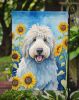 Komondor in Sunflowers Garden Flag Mailbox Flag Decorative Yard Flag Banner Outside Patio Artwork Yard Flower Beds, Garden Size, Multicolor