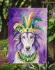 Borzoi King of Mardi Gras Garden Flag Mailbox Flag Decorative Yard Flag Banner Outside Patio Artwork Yard Flower Beds, Garden Size, Multicolor