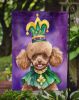 Poodle King of Mardi Gras Garden Flag Mailbox Flag Decorative Yard Flag Banner Outside Patio Artwork Yard Flower Beds, Garden Size, Multicolor