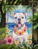 American Bulldog Luau Garden Flag Mailbox Flag Decorative Yard Flag Banner Outside Patio Artwork Yard Flower Beds, Garden Size, Multicolor