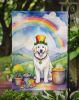 Great Pyrenees St Patrick's Day Garden Flag Mailbox Flag Decorative Yard Flag Banner Outside Patio Artwork Yard Flower Beds, Garden Size, Multicolor