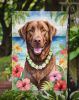 Chesapeake Bay Retriever Luau Garden Flag Mailbox Flag Decorative Yard Flag Banner Outside Patio Artwork Yard Flower Beds, Garden Size, Multicolor