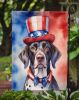 German Shorthaired Pointer Patriotic American Garden Flag Mailbox Flag Decorative Yard Flag Banner Outside Patio Artwork Yard Flower Beds, Garden Size