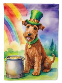 Irish Terrier St Patrick's Day Garden Flag Mailbox Flag Decorative Yard Flag Banner Outside Patio Artwork Yard Flower Beds, Garden Size, Multicolor
