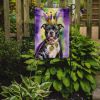 Staffordshire Bull Terrier King of Mardi Gras Garden Flag Mailbox Flag Decorative Yard Flag Banner Outside Patio Artwork Yard Flower Beds, Garden Size