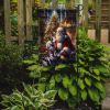 English Bull Terrier and Santa Claus Garden Flag Mailbox Flag Decorative Yard Flag Banner Outside Patio Artwork Yard Flower Beds, Garden Size