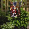 Rottweiler and Santa Claus Garden Flag Mailbox Flag Decorative Yard Flag Banner Outside Patio Artwork Yard Flower Beds, Garden Size, Multicolor