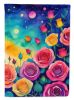 Roses in Color Garden Flag Mailbox Flag Decorative Yard Flag Banner Outside Patio Artwork Yard Flower Beds, Garden Size, Multicolor
