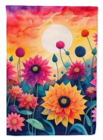 Dahlias in Color Garden Flag Mailbox Flag Decorative Yard Flag Banner Outside Patio Artwork Yard Flower Beds, Garden Size, Multicolor