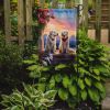 Great Pyrenees Two Hearts Garden Flag Mailbox Flag Decorative Yard Flag Banner Outside Patio Artwork Yard Flower Beds, Garden Size, Multicolor