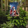 Manchester Terrier and Santa Claus Garden Flag Mailbox Flag Decorative Yard Flag Banner Outside Patio Artwork Yard Flower Beds, Garden Size
