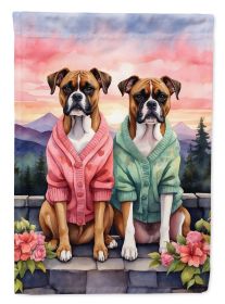 Boxer Two Hearts Garden Flag Mailbox Flag Decorative Yard Flag Banner Outside Patio Artwork Yard Flower Beds, Garden Size, Multicolor