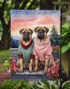 Bullmastiff Two Hearts Garden Flag Mailbox Flag Decorative Yard Flag Banner Outside Patio Artwork Yard Flower Beds, Garden Size, Multicolor