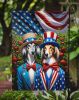 All American Saluki Garden Flag Mailbox Flag Decorative Yard Flag Banner Outside Patio Artwork Yard Flower Beds, Garden Size, Multicolor