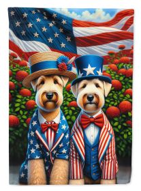 All American Wheaten Terrier Garden Flag Mailbox Flag Decorative Yard Flag Banner Outside Patio Artwork Yard Flower Beds, Garden Size, Multicolor