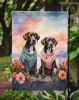 German Shorthaired Pointer Two Hearts Garden Flag Mailbox Flag Decorative Yard Flag Banner Outside Patio Artwork Yard Flower Beds, Garden Size