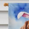 Brittany Spaniel Easter Egg Hunt House Flag Large Porch Sleeve Pole Decorative Outside Yard Banner Artwork Wall Hanging, Polyester, House Size