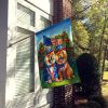 All American Chow Chow House Flag Large Porch Sleeve Pole Decorative Outside Yard Banner Artwork Wall Hanging, Polyester, House Size, Multicolor