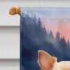 Chihuahua Two Hearts House Flag Large Porch Sleeve Pole Decorative Outside Yard Banner Artwork Wall Hanging, Polyester, House Size, Multicolor