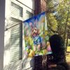 Cockapoo Easter Egg Hunt House Flag Large Porch Sleeve Pole Decorative Outside Yard Banner Artwork Wall Hanging, Polyester, House Size, Multicolor