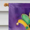 Black and Tan Coonhound King of Mardi Gras House Flag Large Porch Sleeve Pole Decorative Outside Yard Banner Artwork Wall Hanging, Polyester