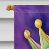 Beagle King of Mardi Gras House Flag Large Porch Sleeve Pole Decorative Outside Yard Banner Artwork Wall Hanging, Polyester, House Size, Multicolor
