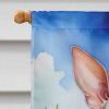 American Hairless Terrier Easter Egg Hunt House Flag Large Porch Sleeve Pole Decorative Outside Yard Banner Artwork Wall Hanging, Polyester