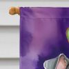 Schnauzer King of Mardi Gras House Flag Large Porch Sleeve Pole Decorative Outside Yard Banner Artwork Wall Hanging, Polyester, House Size, Multicolor