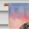 German Wirehaired Pointer Two Hearts House Flag Large Porch Sleeve Pole Decorative Outside Yard Banner Artwork Wall Hanging, Polyester, House Size