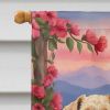 Wheaten Terrier Two Hearts House Flag Large Porch Sleeve Pole Decorative Outside Yard Banner Artwork Wall Hanging, Polyester, House Size, Multicolor