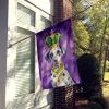 Dalmatian King of Mardi Gras House Flag Large Porch Sleeve Pole Decorative Outside Yard Banner Artwork Wall Hanging, Polyester, House Size, Multicolor