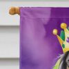 Saluki King of Mardi Gras House Flag Large Porch Sleeve Pole Decorative Outside Yard Banner Artwork Wall Hanging, Polyester, House Size, Multicolor